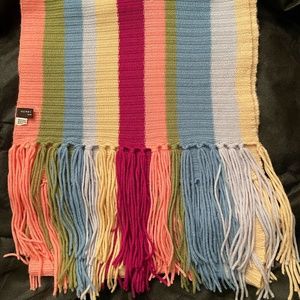 Henri Bendel NEVER WORN Merino Wool Oversized Striped Scarf